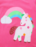 Unicorn Print Long-sleeved T-shirt