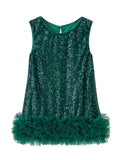 Party Sequin Stitching Tulle Dress