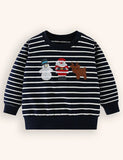Christmas Embroidered Long-sleeved Sweatshirt