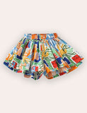 Floral Printed Cotton Skort