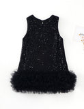 Party Sequin Stitching Tulle Dress