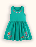 Flower Fairy Embroidered Cotton Dress