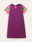 Colorful Butterfly Flower Print Dress