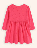 Cute Pony Embroidered Long-sleeved Dress