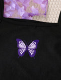 T-shirt + Butterfly Print Suspender Dress Two-piece Set