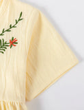 Floral Embroidered Cotton Dress
