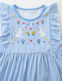 Rabbit Embroidered Sleeveless Dress