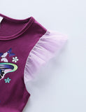 Colorful Butterfly Print Tulle Dress