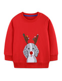 Christmas Puppy Applique Sweatshirt