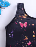 Colorful Butterfly Print One-piece Swimsuit