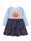 Halloween Pumpkin Applique Dress