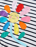 Cute Flower Applique Dress