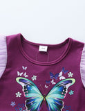 Colorful Butterfly Print Tulle Dress