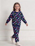 Bow Pigeon Print Sweatshirt Sweatpants Set