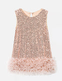 Party Sequin Stitching Tulle Dress