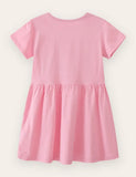 Cute Animal Appliqué Cotton Dress