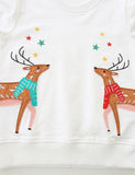 Christmas Reindeer Applique Sweatshirt
