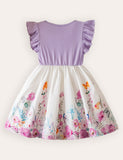 Butterfly Print Princess Dress