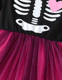 Halloween Funny Skeleton Love Printed Tulle Dress