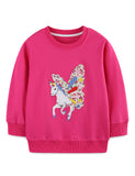 Unicorn Applique Sweatshirt / Printed Leggings