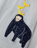 Set met kort T-shirt en korte broek met orang-oetan-appliqué