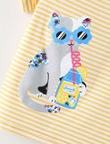 Cute Vacation Kitten Print T-shirt