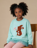 Rabbit Flower Applique Sweatshirt