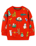 Christmas Santa Claus Animal Print Sweatshirt