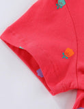 Cute Dinosaur Embroidered Dress