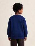 Santa Reindeer Sleigh Embroidered Sweatshirt