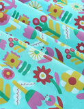 Flower Print Long-sleeved Princess Dress