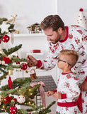 Christmas Santa Claus Reindeer Family Matching Pajamas