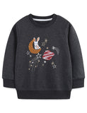 Rabbit Sequined Applique Sweatshirt