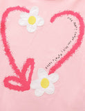 Flower Applique Love T-shirt