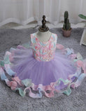 Three-dimensional Flower Party Tulle Dress