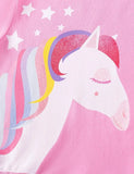 Unicorn Print Tulle Long Sleeve Dress