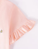 Kitten Print T-Shirt & Striped Shorts Set