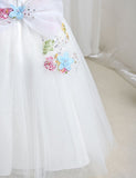 Flower Decoration Sequin Princess Party Dress