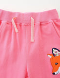 Autumn Animal Applique Sweatpants