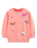 Cartoon Animal Applique Sweatshirt