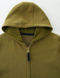 Cartoon Dinosaur Embroidery Zip-Up Hoodie