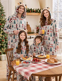 Christmas Tree Family Matching Fleece Hooded Zip-Up Pajamas