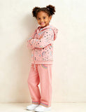 Unicorn Print Zip-Up Hoodie & Sweatpants Set