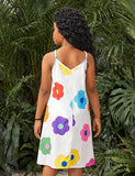 Mom and Me Floral Print Suspender Dress