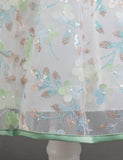 Floral Applique Birthday Party Gown