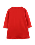 Big Christmas Tree Applique Long Sleeve Dress