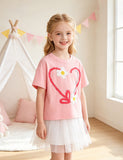 Flower Applique Love T-shirt