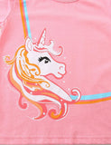 Unicorn Print Long-sleeved T-shirt