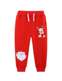 Santa Reindeer Applique Sweatpants