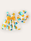 Baby Printed Dress + Hat